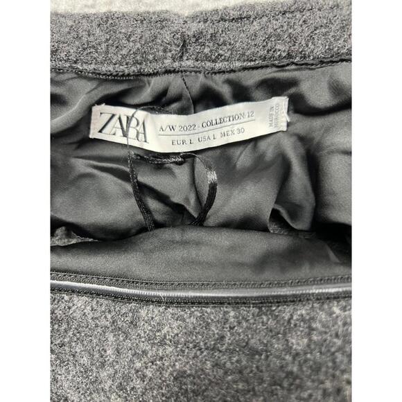 Zara Collection Womens Wool Tubetop Bodycon Dress L Modern Retro Mcm Minimalist - Picture 9 of 11